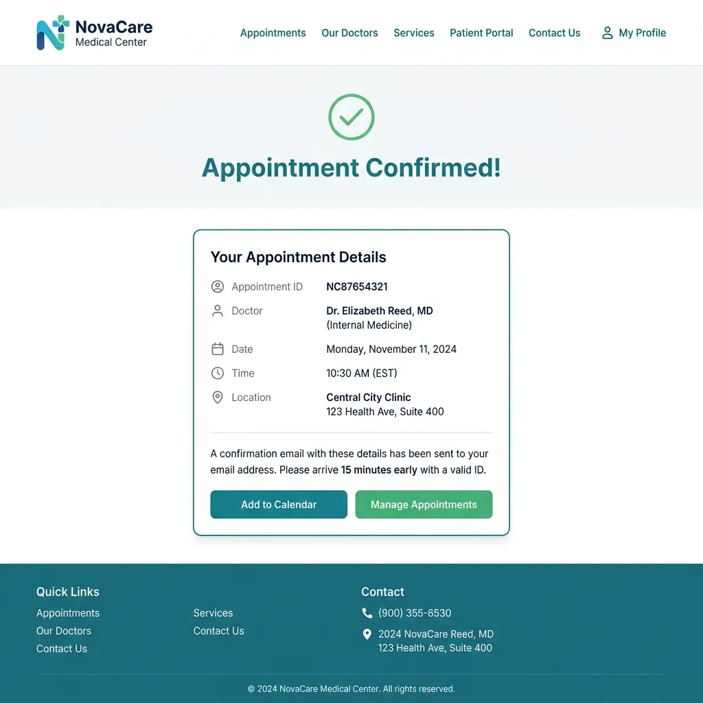 Appointment Confirmation